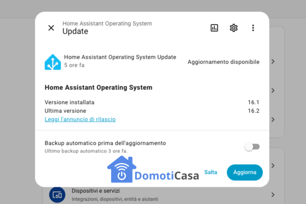 Rilasciato Home Assistant OS 16.2 Novità e Miglioramenti