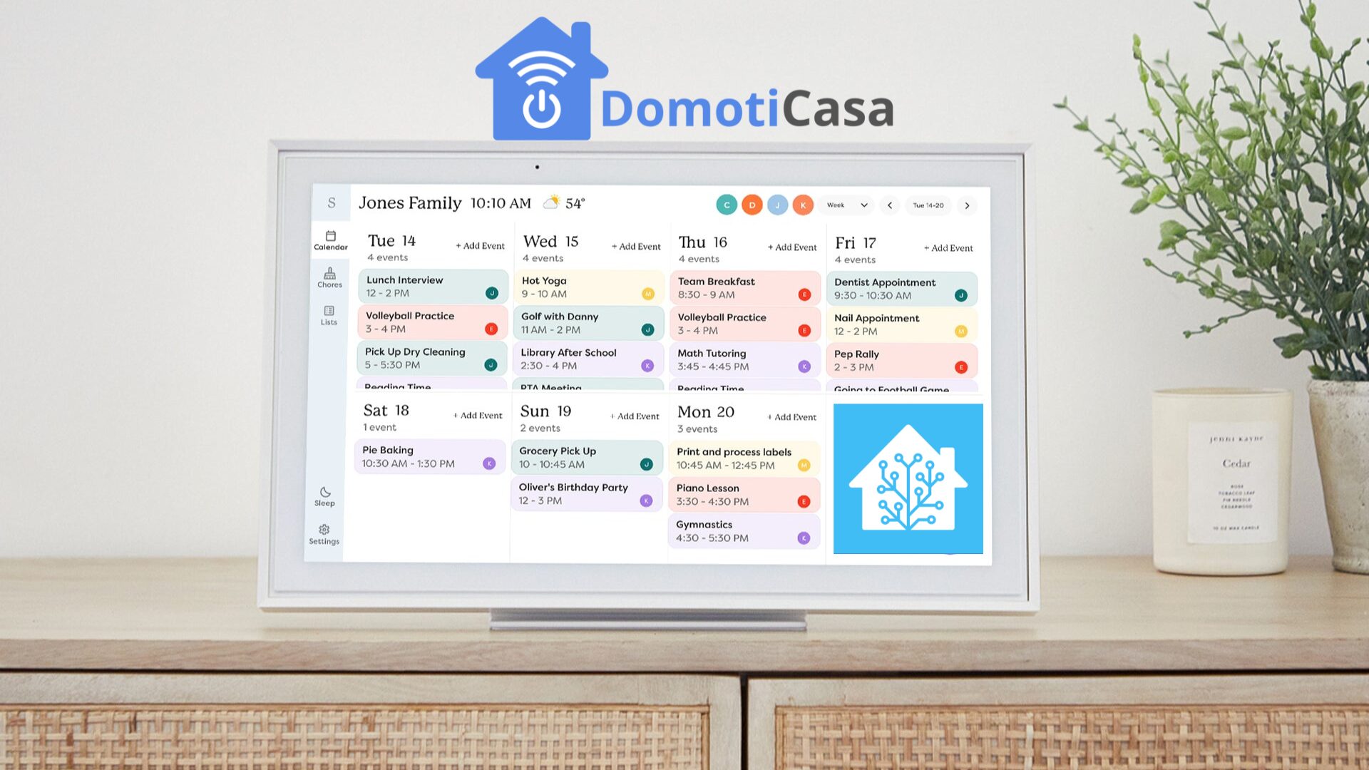 Calendario famiglia condiviso su Home Assistant