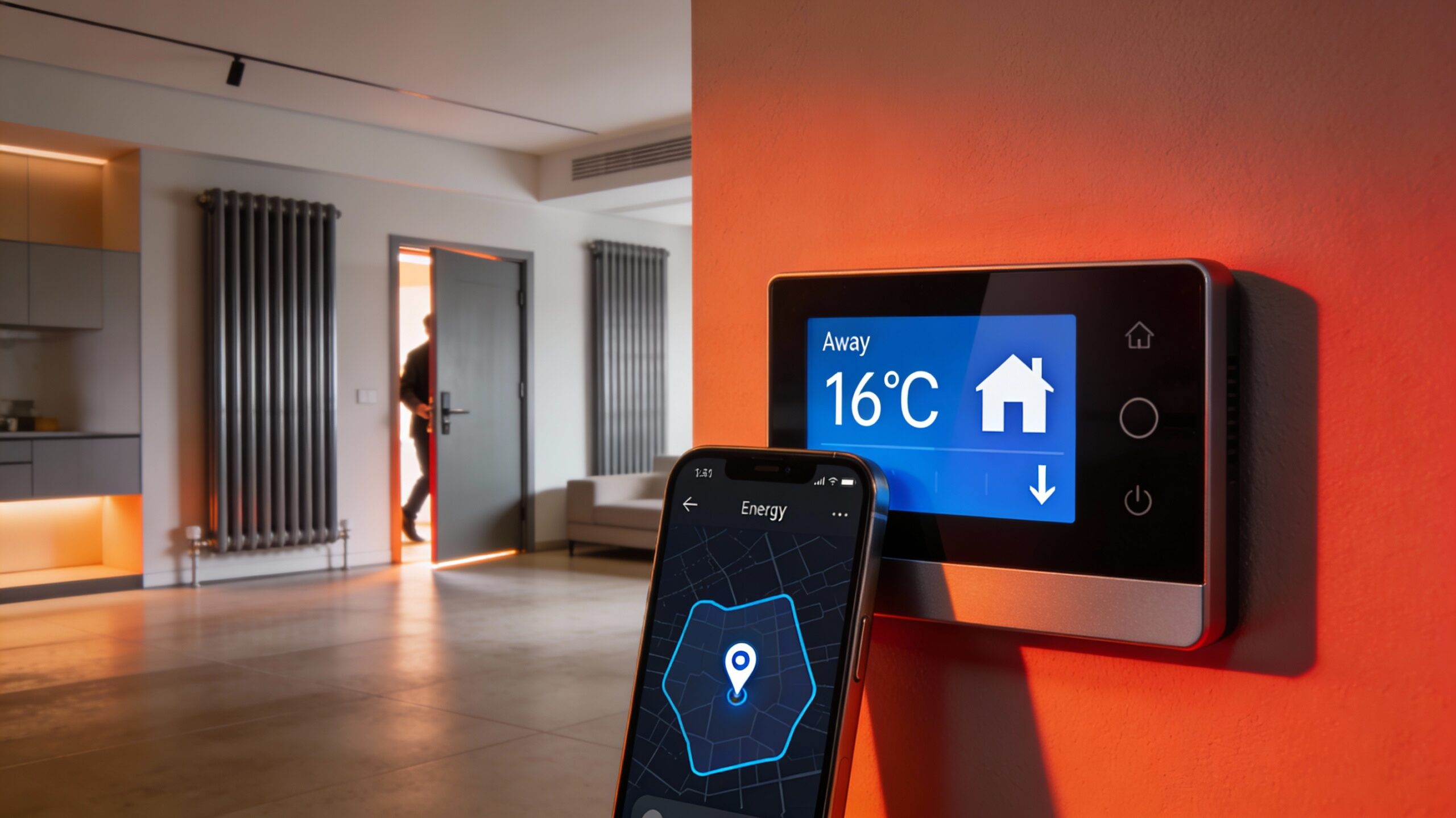 Automazione termica abbassare automaticamente il riscaldamento quando esci di casa